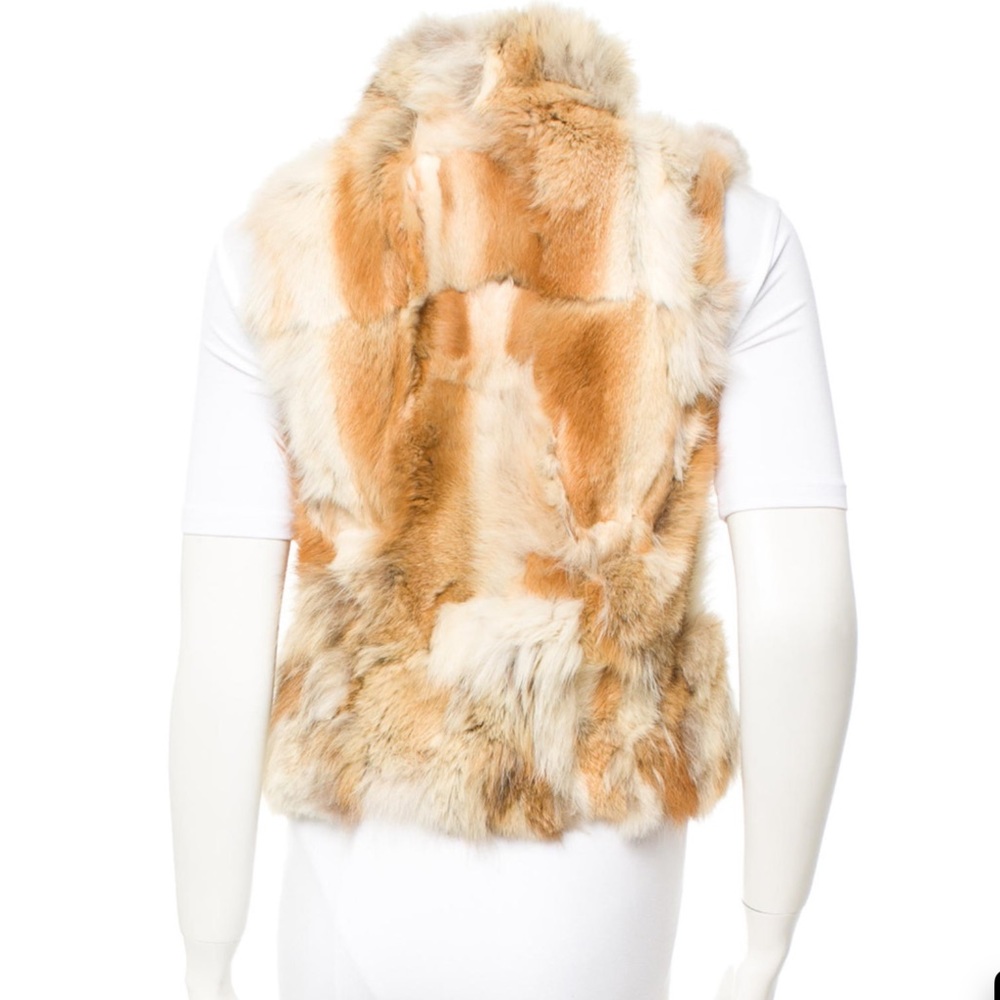 Adrienne Landau Coyote Fur Vest Small Boho - Picture 3 of 3